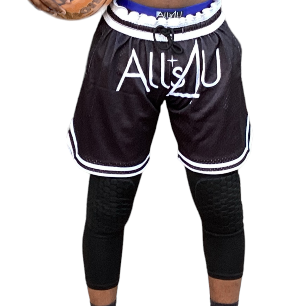 A4U"Monochrome Magic: Stylish Black & White Shorts