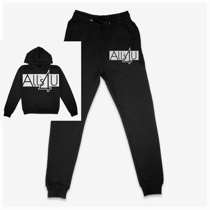 ALLS4U Signature Jogger Set – Black/White